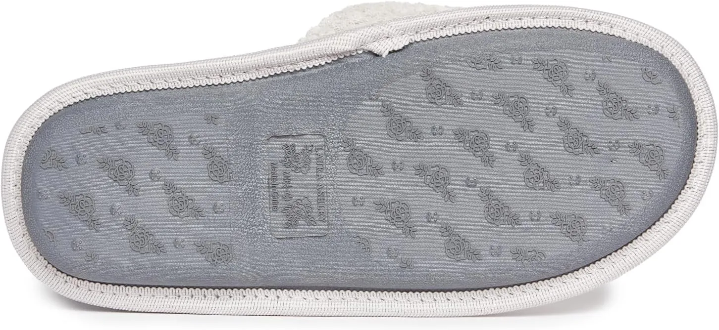 Laura Ashley Womens SPA Wrapped Texture Scuff Slippers