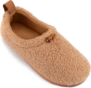 LazyStep Women's Curly Teddy Fleece Loafer Slippers Memory Foam House Shoes Indoor Outdoor