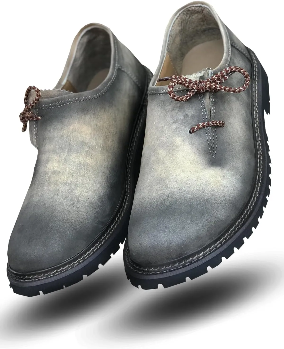 Lederhosen Men's Bavarian Authentic German Shoes for Outfit Trachten Real Leather Western Traditional Oktoberfest
