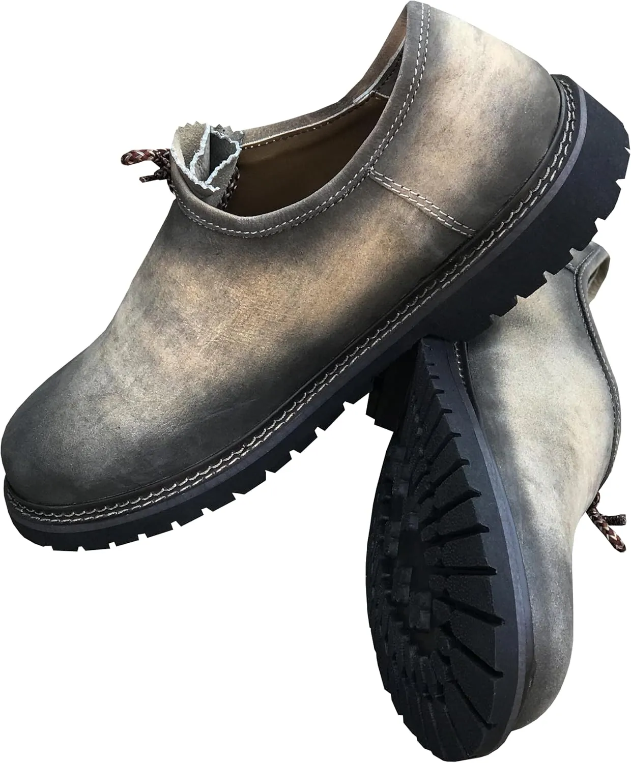 Lederhosen Men's Bavarian Authentic German Shoes for Outfit Trachten Real Leather Western Traditional Oktoberfest