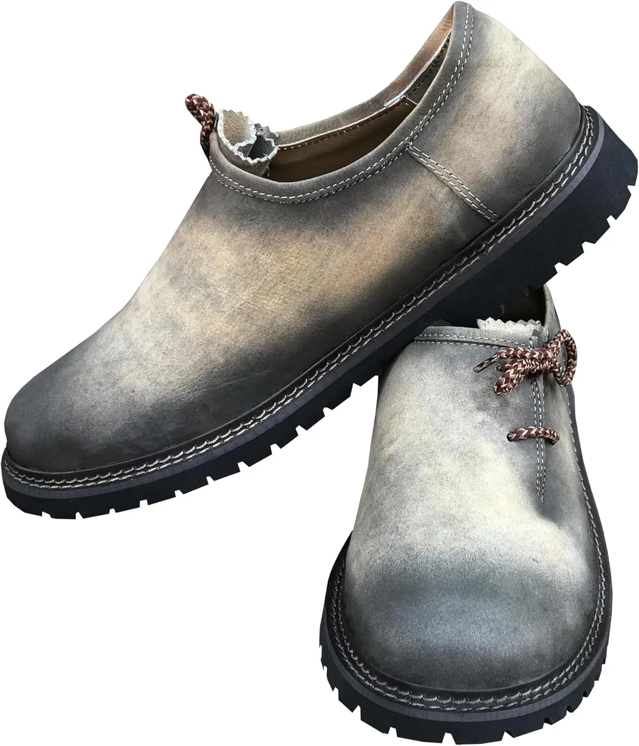 Lederhosen Men's Bavarian Authentic German Shoes for Outfit Trachten Real Leather Western Traditional Oktoberfest