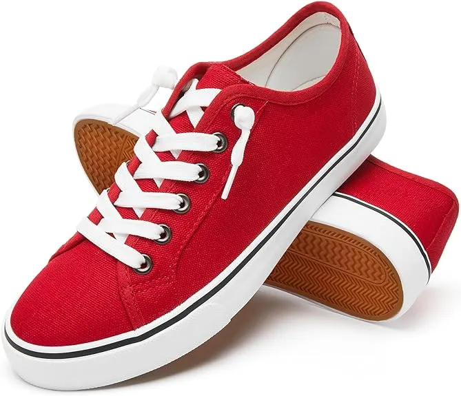 Leisfit Women Canvas Sneaker Slip On Non Slip Shoes