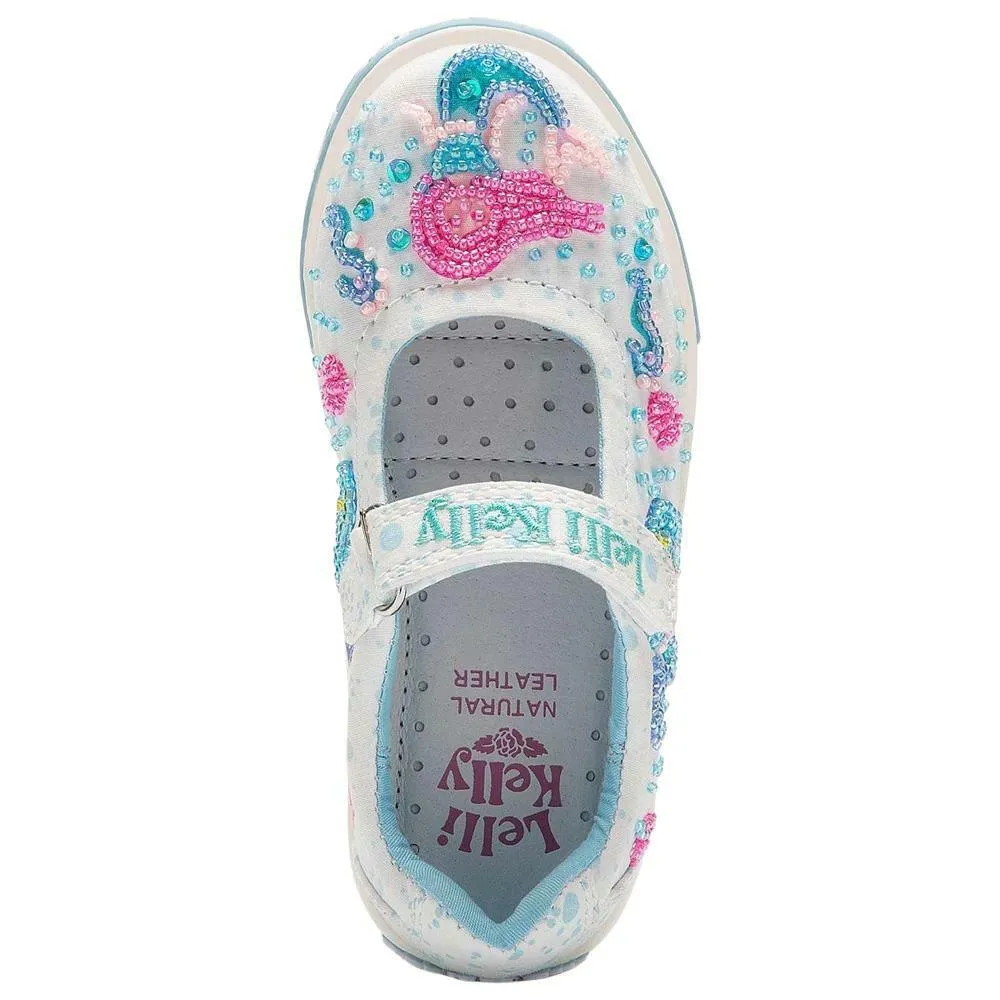 Lelli Kelly LK2029 (BA02) Adella Mermaid White Fantasy Canvas Shoes