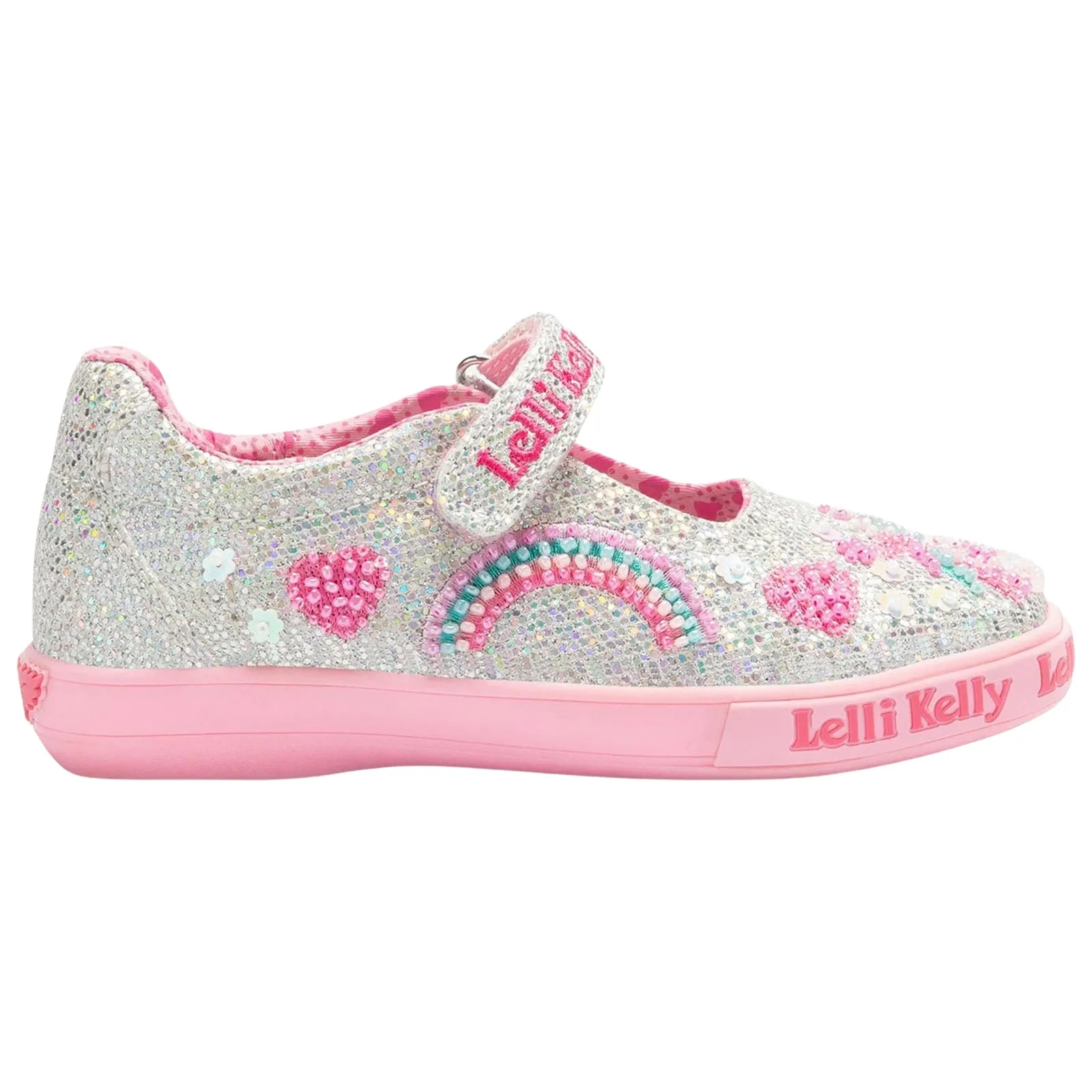 Lelli Kelly LK4158 (AG01) Luce Silver Glitter Unicorn Dolly Shoes