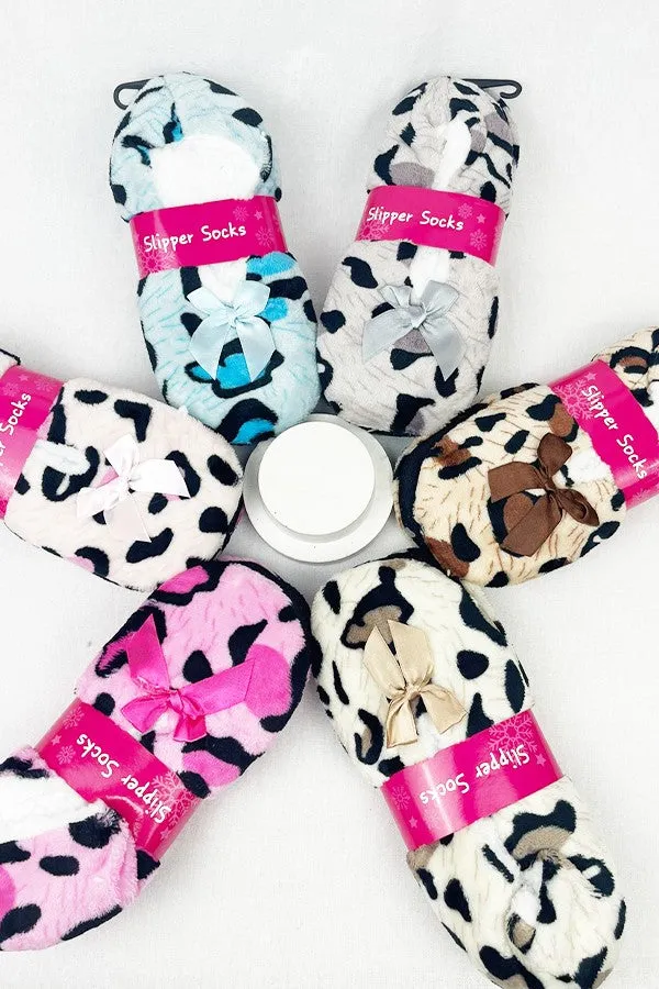Leopard Soft Non Slip Winter Slipper** - Final Sale