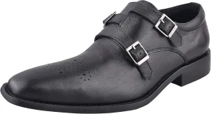 LIBERTYZENO Mens Animal Print Genuine Leather Adults Wingtip Monkstrap & Lace Up Dress Shoes for Prom Graduation