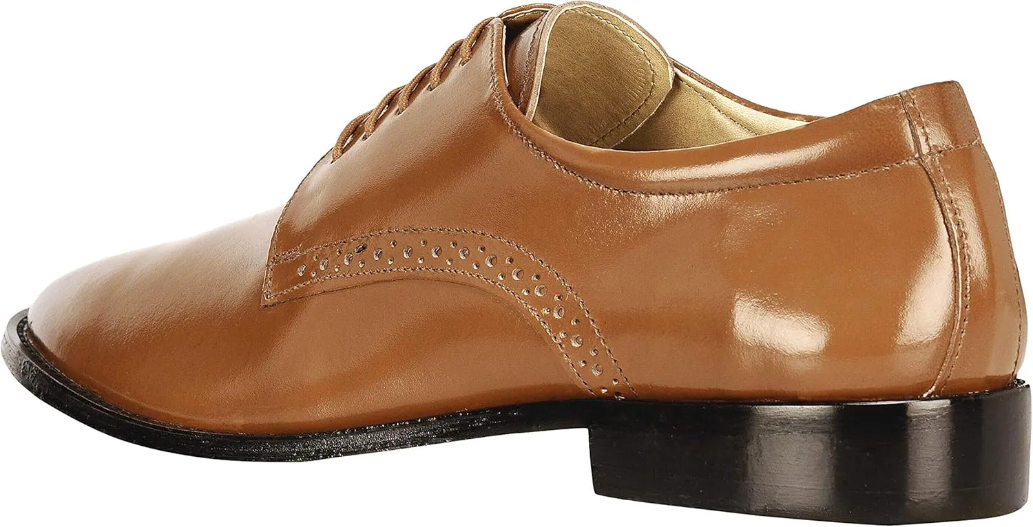 LIBERTYZENO Mens Animal Print Genuine Leather Adults Wingtip Monkstrap & Lace Up Dress Shoes for Prom Graduation