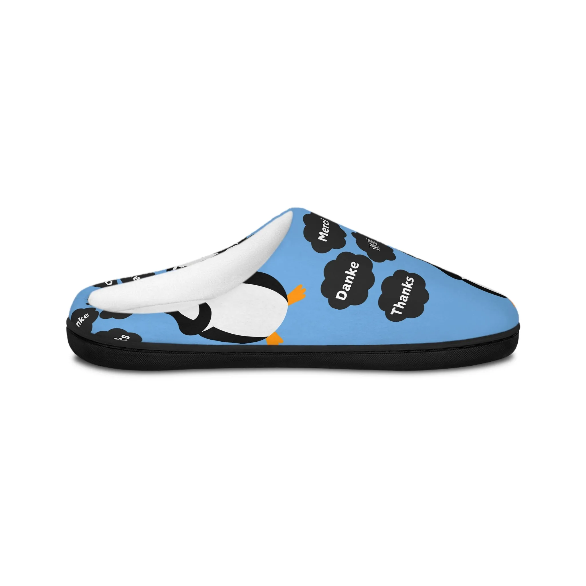 Light Blue Cute Penguin Women's Indoor Slippers - Cozy & Fun Home Footwear, Gifts for Friends, Gifts for Lovers