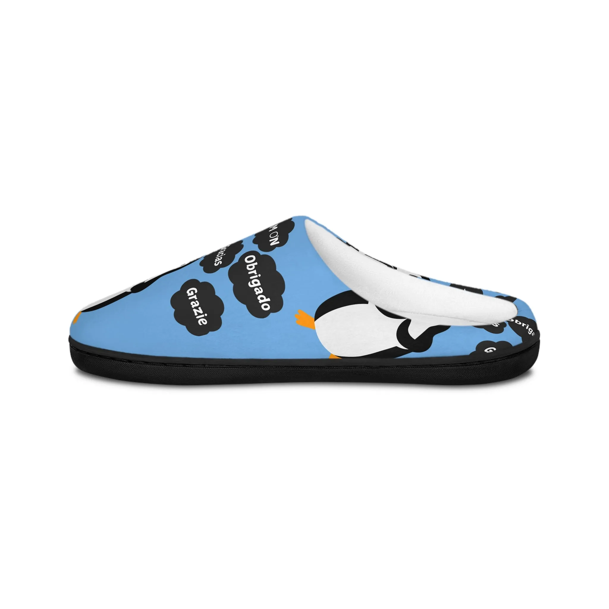 Light Blue Cute Penguin Women's Indoor Slippers - Cozy & Fun Home Footwear, Gifts for Friends, Gifts for Lovers