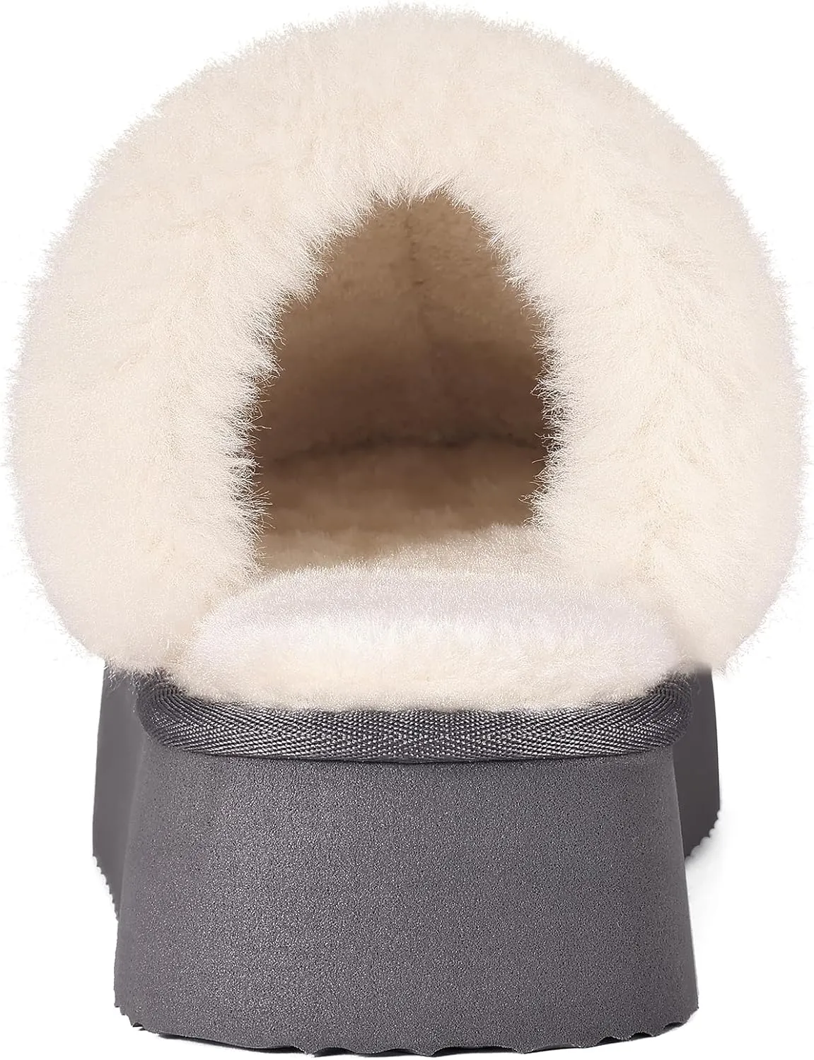 Litfun Womens Fuzzy Platform Slippers Fluffy Memory Foam Winter House Shoes for Indoor and Outdoor