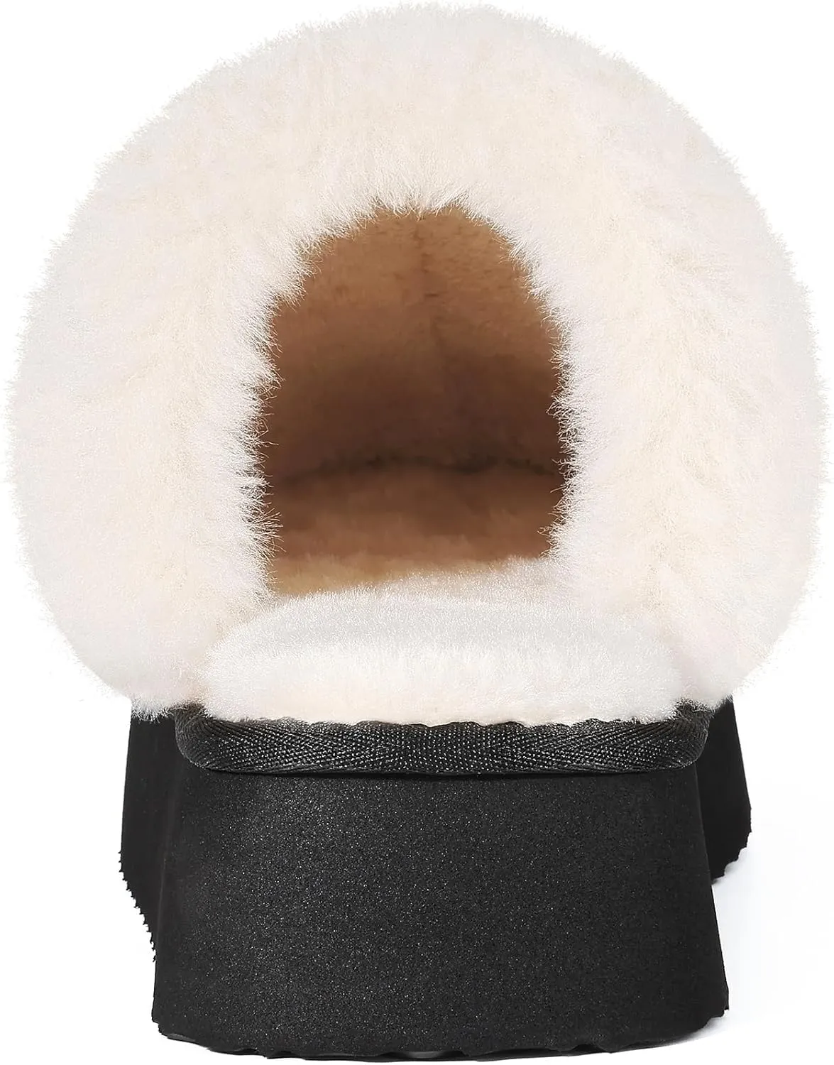 Litfun Womens Fuzzy Platform Slippers Fluffy Memory Foam Winter House Shoes for Indoor and Outdoor