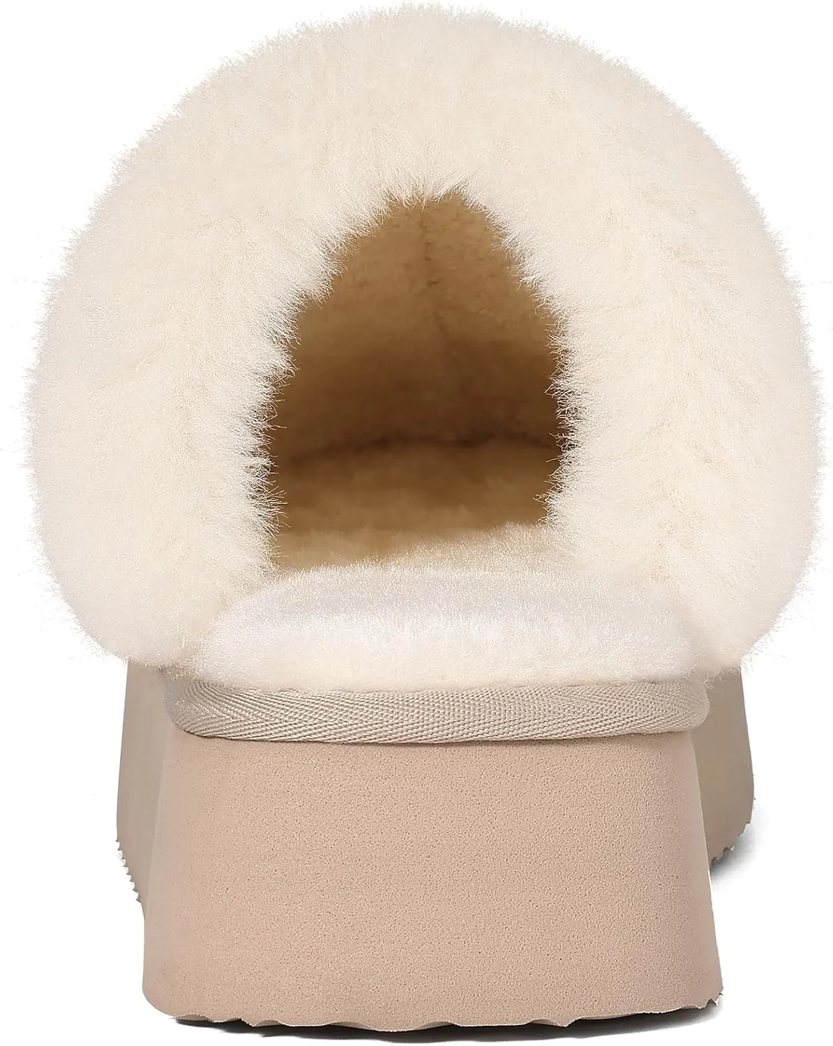 Litfun Womens Fuzzy Platform Slippers Fluffy Memory Foam Winter House Shoes for Indoor and Outdoor