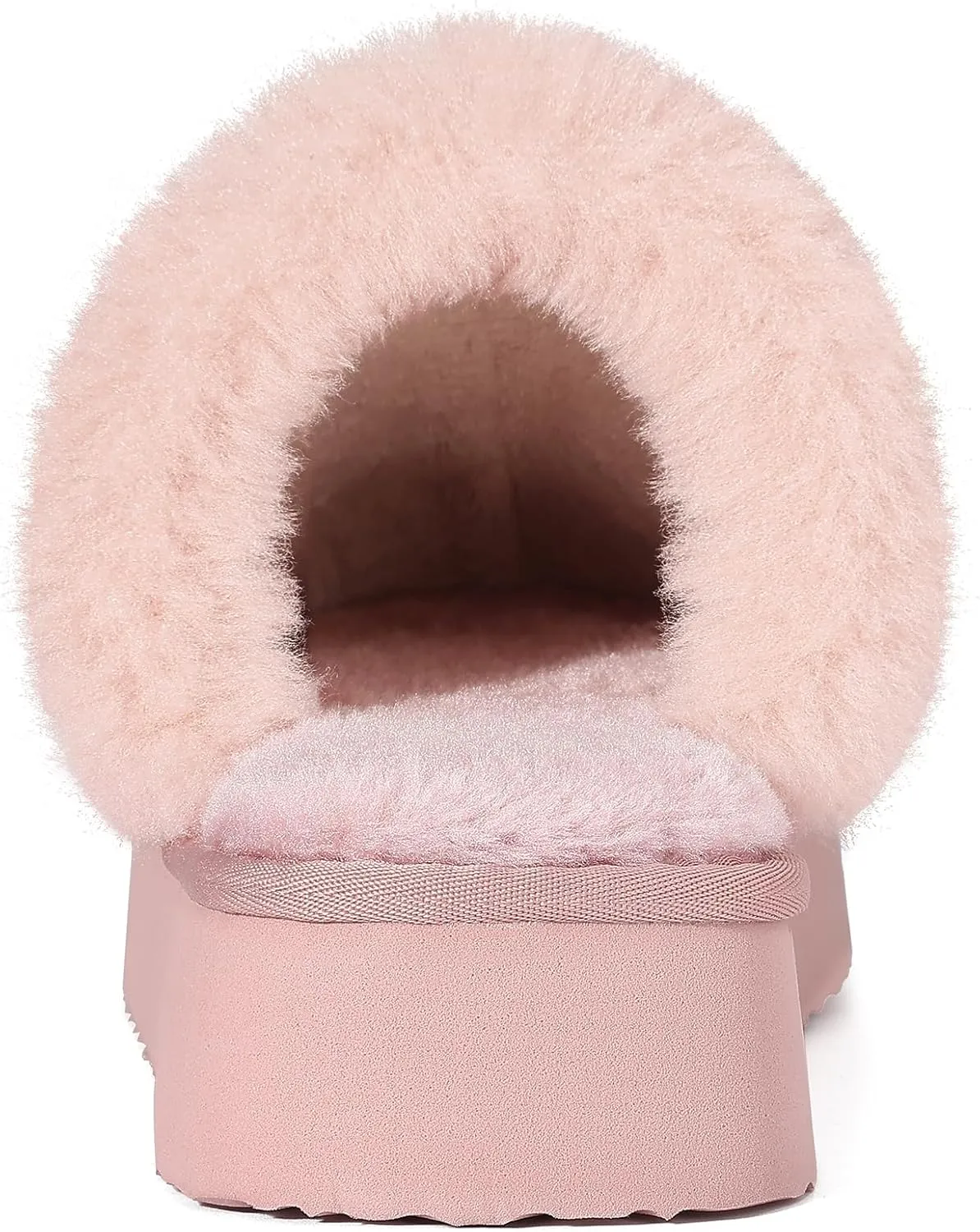 Litfun Womens Fuzzy Platform Slippers Fluffy Memory Foam Winter House Shoes for Indoor and Outdoor