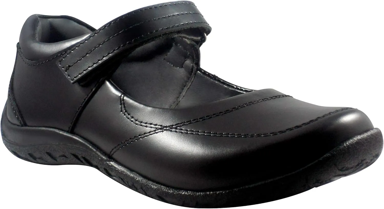 Little Girls Black Soft Leather Shoes, Claudia 10.5M