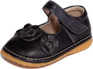 Little Mae's Boutique Mary Jane Squeaky Shoes for Toddler Girls, Ideal Walking Shoes with Removable Squeaker and Adjustable Strap - Soft Sole Shoes for Little Girls