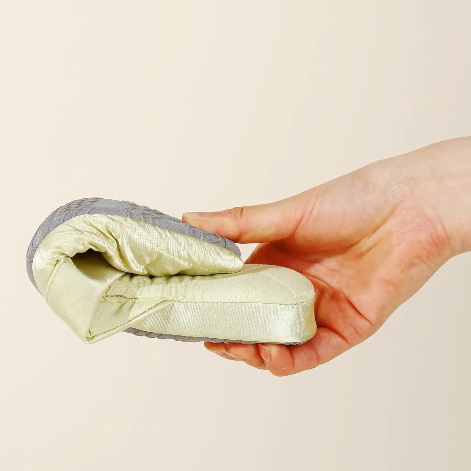 LMOY Elegant Satin Women's Slippers Indoor, Soft Cotton, Intricate Stitching, Lightweight Design, And Non-slip