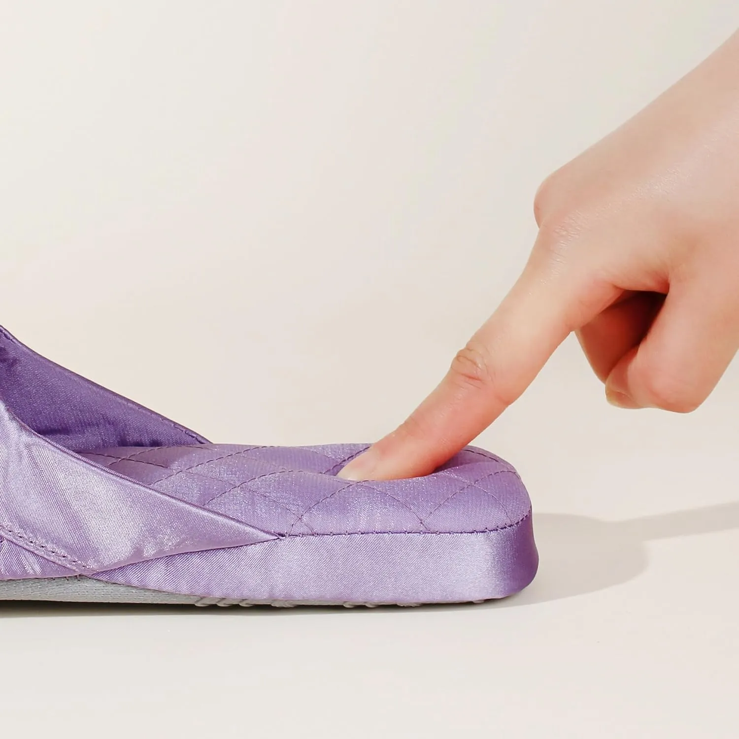 LMOY Elegant Satin Women's Slippers Indoor, Soft Cotton, Intricate Stitching, Lightweight Design, And Non-slip