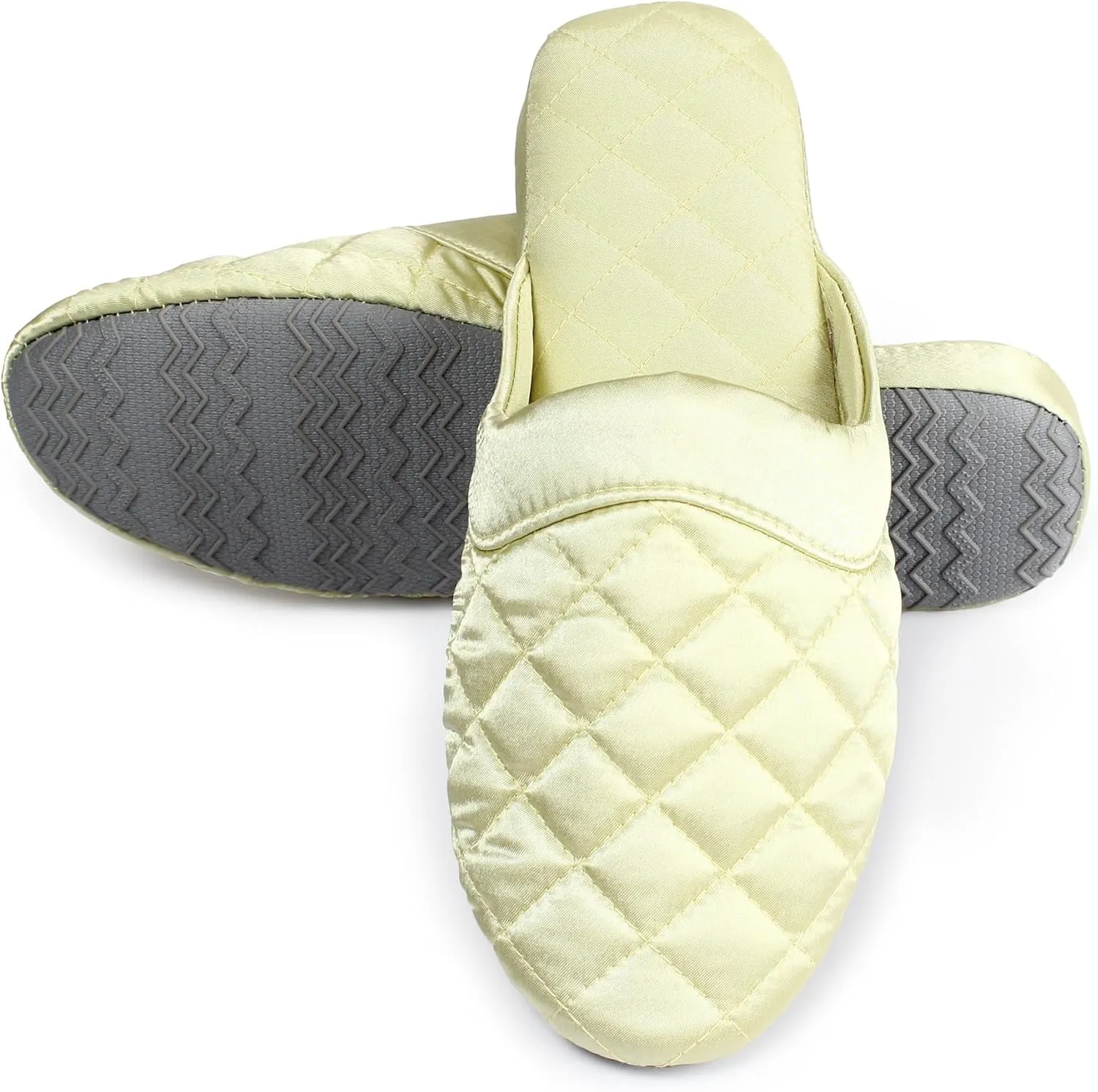 LMOY Elegant Satin Women's Slippers Indoor, Soft Cotton, Intricate Stitching, Lightweight Design, And Non-slip