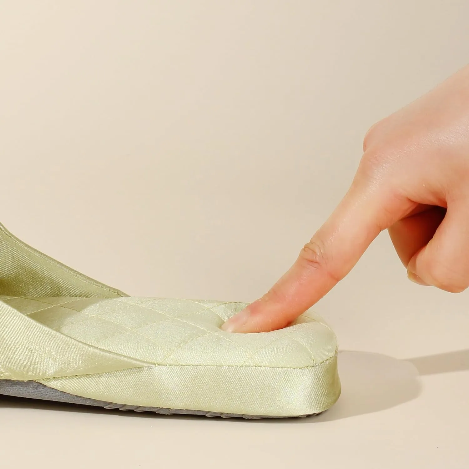LMOY Elegant Satin Women's Slippers Indoor, Soft Cotton, Intricate Stitching, Lightweight Design, And Non-slip