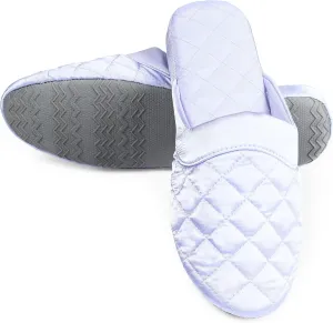 LMOY Elegant Satin Women's Slippers Indoor, Soft Cotton, Intricate Stitching, Lightweight Design, And Non-slip