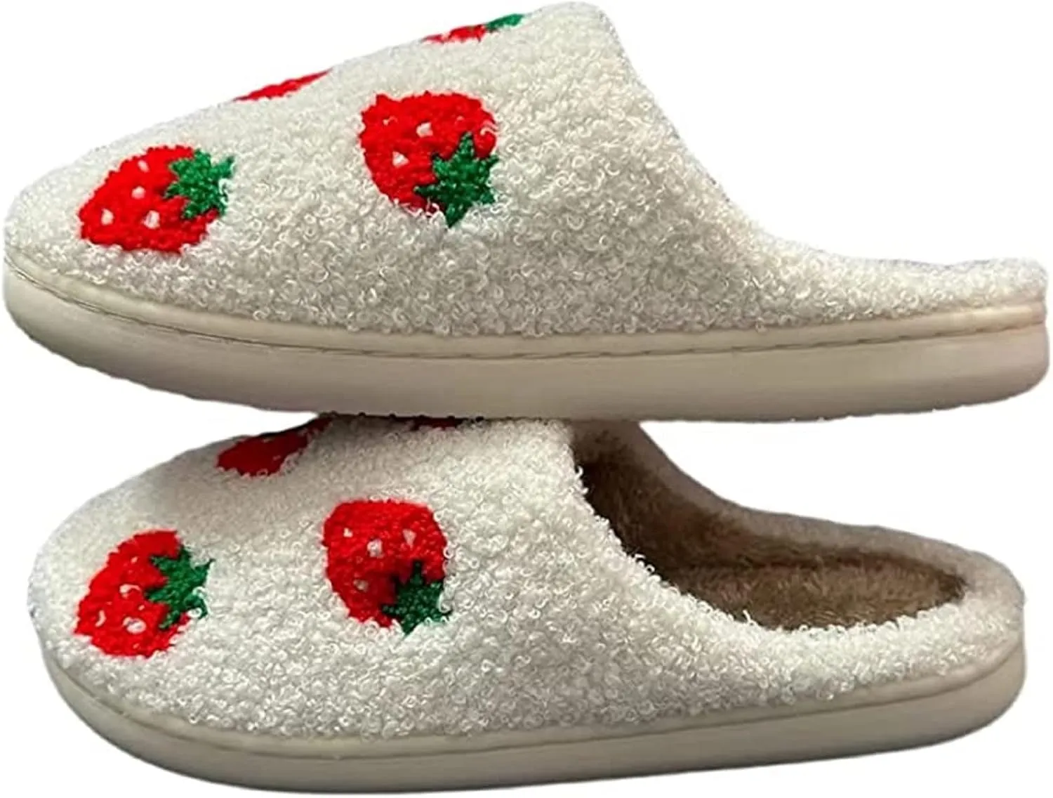 LNERIP Animal Slippers Fruit Slippers Plant Slippers Various Cartoon Patterns Fluffy Soft Memory Foam Retro Indoor Outdoor Home Couple Shoes