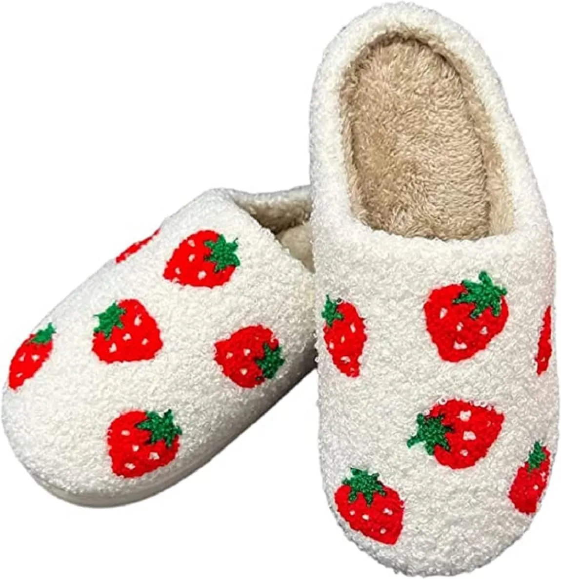 LNERIP Animal Slippers Fruit Slippers Plant Slippers Various Cartoon Patterns Fluffy Soft Memory Foam Retro Indoor Outdoor Home Couple Shoes