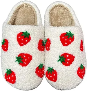 LNERIP Animal Slippers Fruit Slippers Plant Slippers Various Cartoon Patterns Fluffy Soft Memory Foam Retro Indoor Outdoor Home Couple Shoes