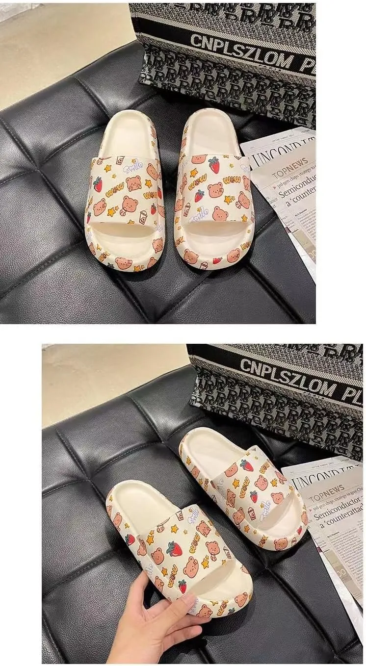 Loizziuy Strawberry Slippers Cute Slippers for Women Men Warm Slippers Winter Memory Foam Kawaii House Shoes