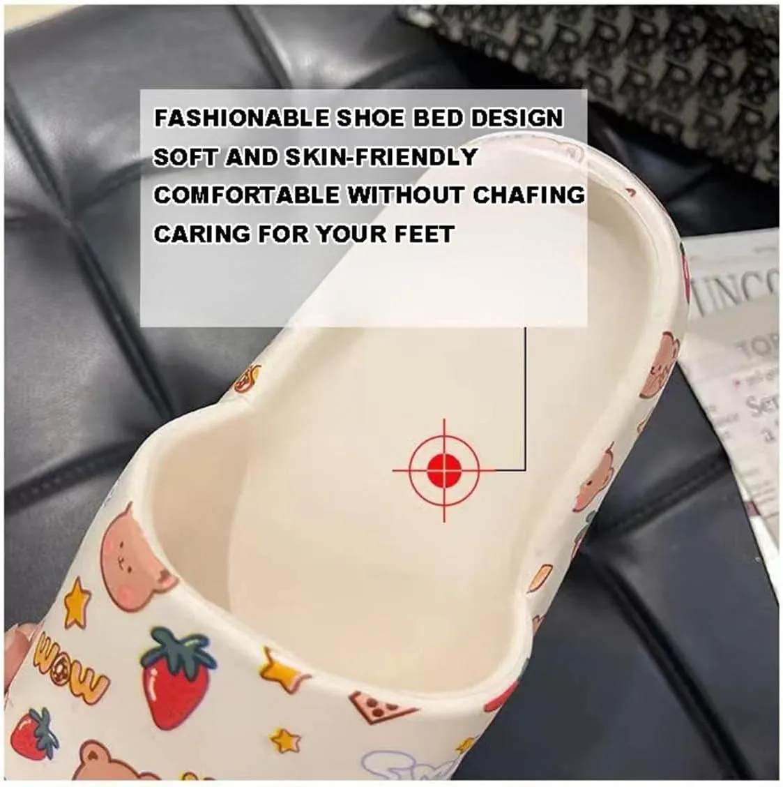 Loizziuy Strawberry Slippers Cute Slippers for Women Men Warm Slippers Winter Memory Foam Kawaii House Shoes