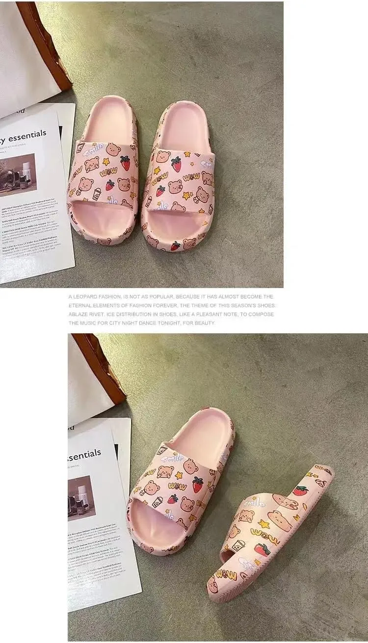 Loizziuy Strawberry Slippers Cute Slippers for Women Men Warm Slippers Winter Memory Foam Kawaii House Shoes
