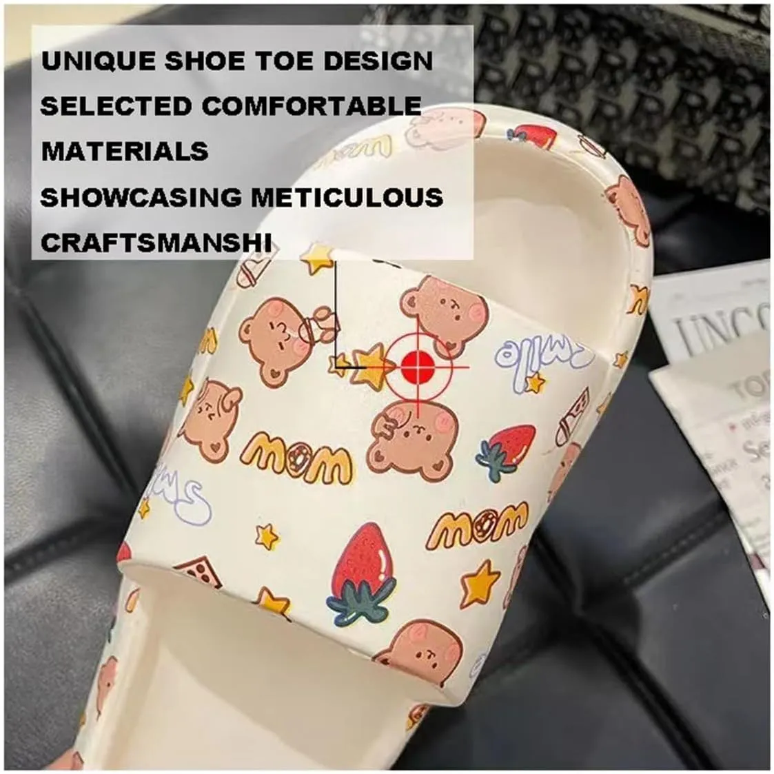 Loizziuy Strawberry Slippers Cute Slippers for Women Men Warm Slippers Winter Memory Foam Kawaii House Shoes