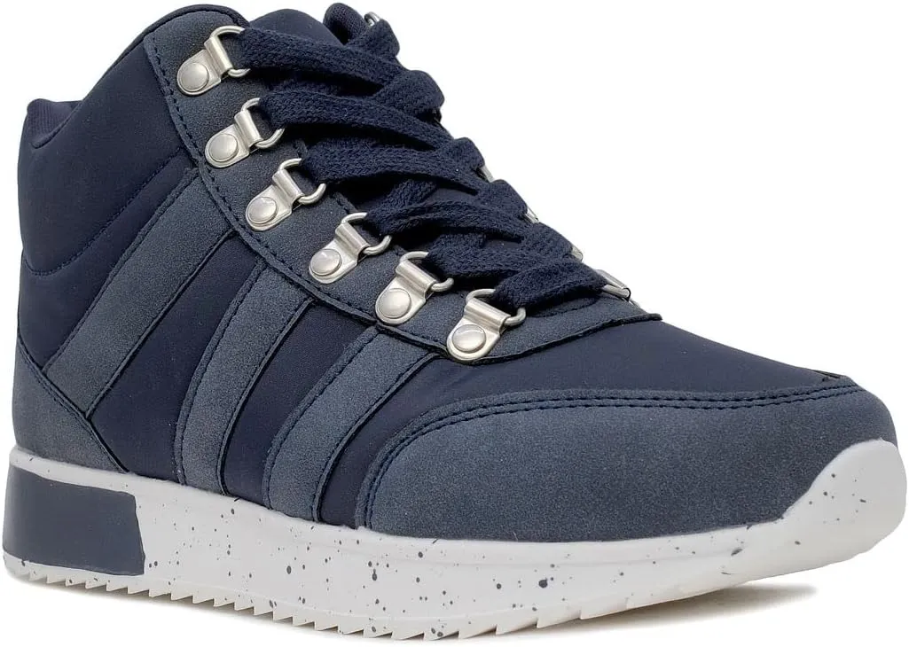 LONDON FOG Womens Maise High-Top Sneaker Bootie Lace-Up Ankle Boot