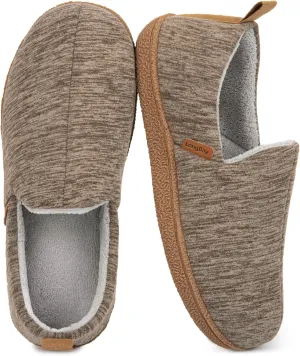LongBay Women's Memory Foam House Shoes Cozy Brushed Jersey Slippers for Indoor Outdoor