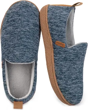 LongBay Women's Memory Foam House Shoes Cozy Brushed Jersey Slippers for Indoor Outdoor