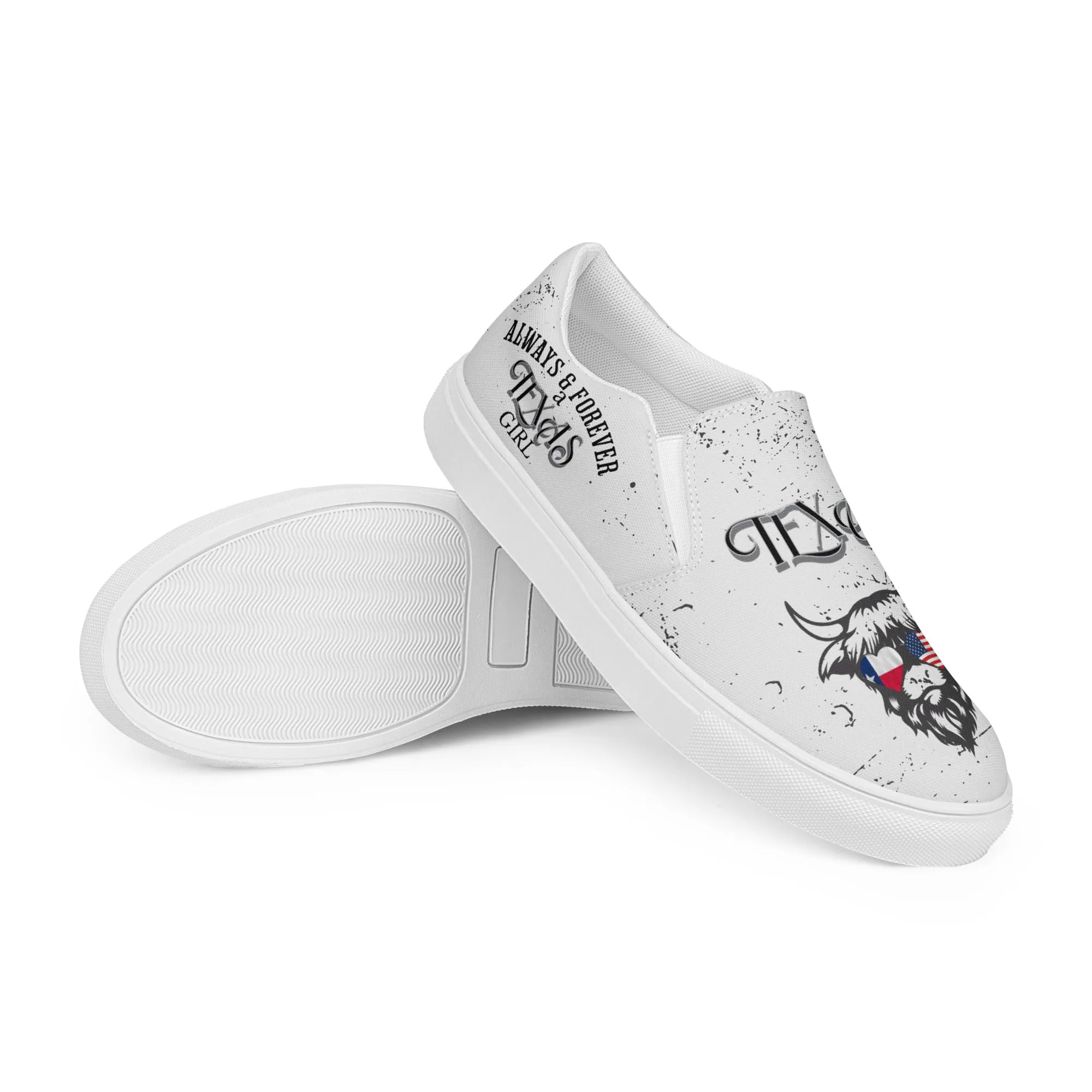 Love My State - Women's Canvas Slip-On Sneakers