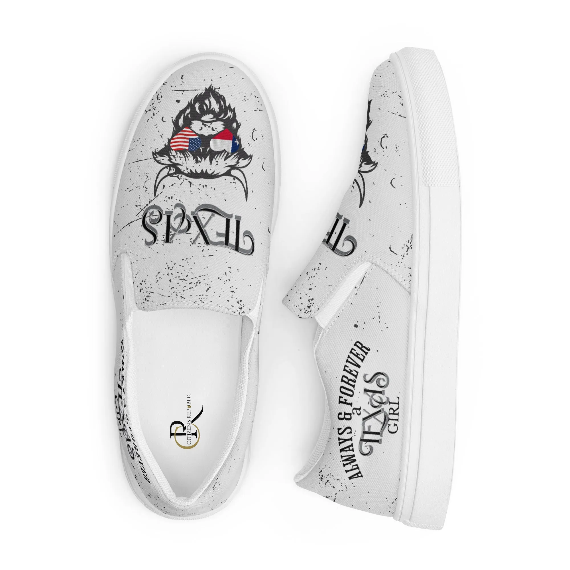 Love My State - Women's Canvas Slip-On Sneakers