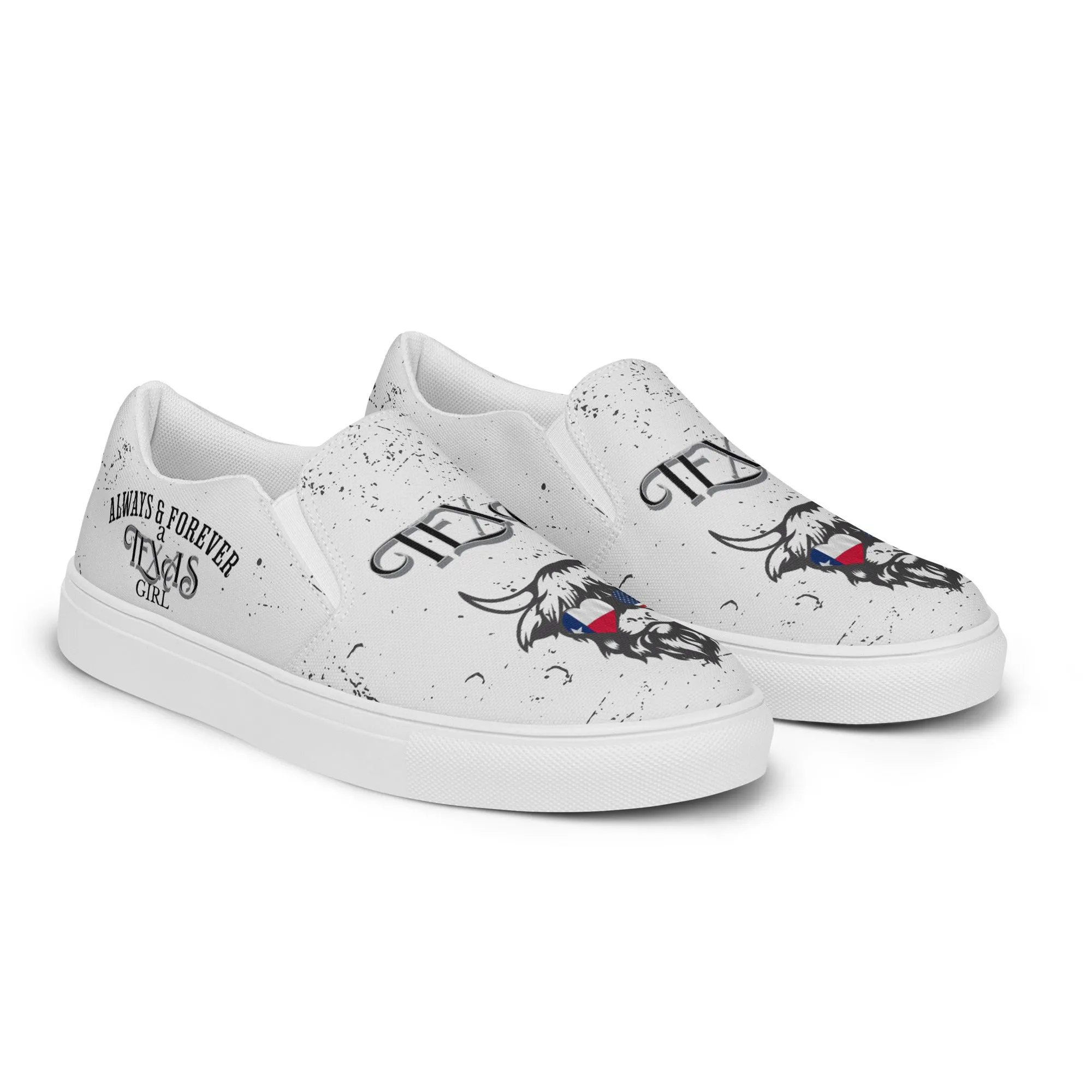 Love My State - Women's Canvas Slip-On Sneakers
