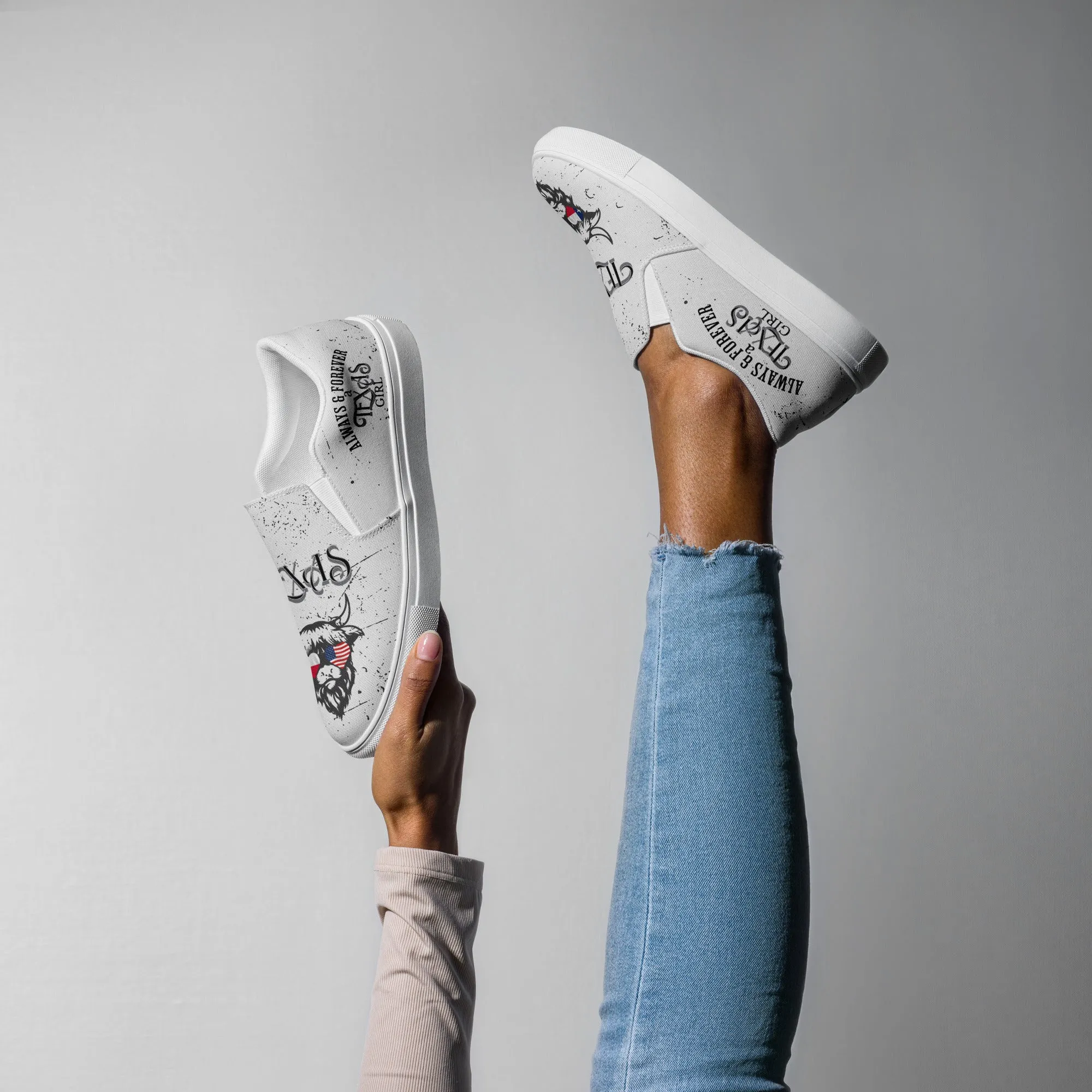 Love My State - Women's Canvas Slip-On Sneakers