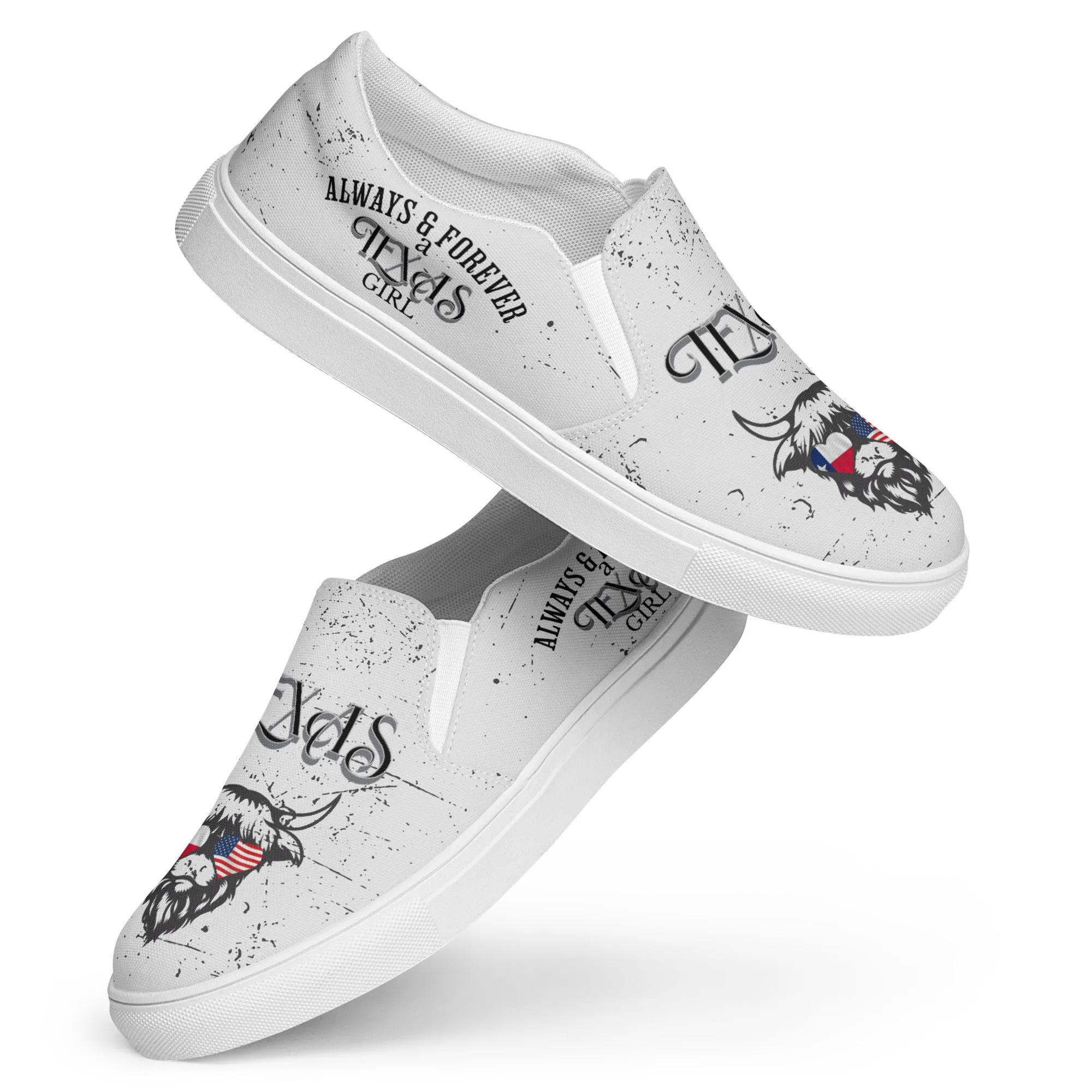 Love My State - Women's Canvas Slip-On Sneakers