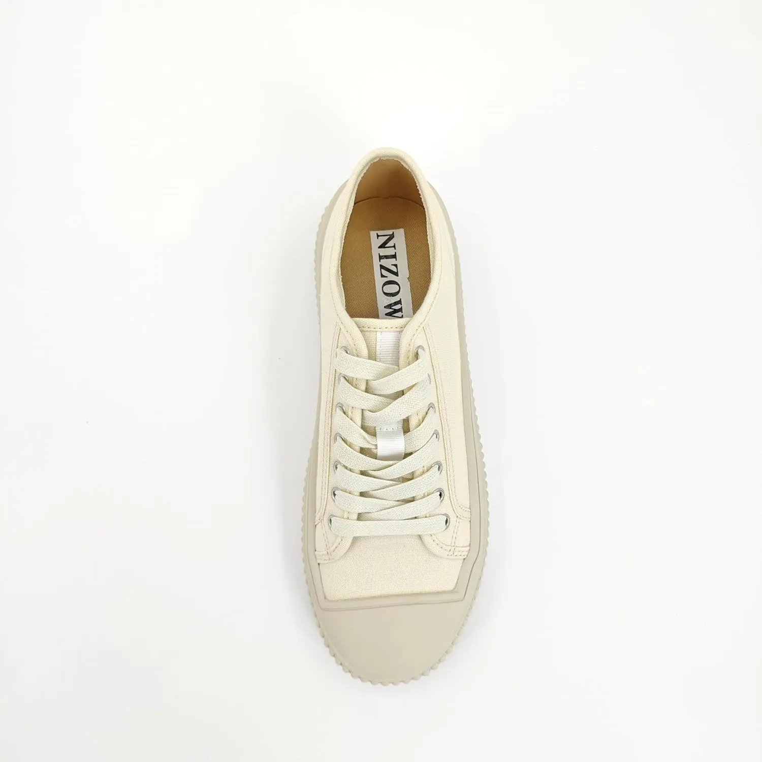 Low Top Fashion Canvas Sneakers for Women, Lace up Casual Walking Shoes