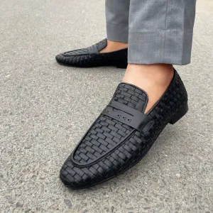 LS Pure Leather Handmade knitted Formal Shoes LS-818
