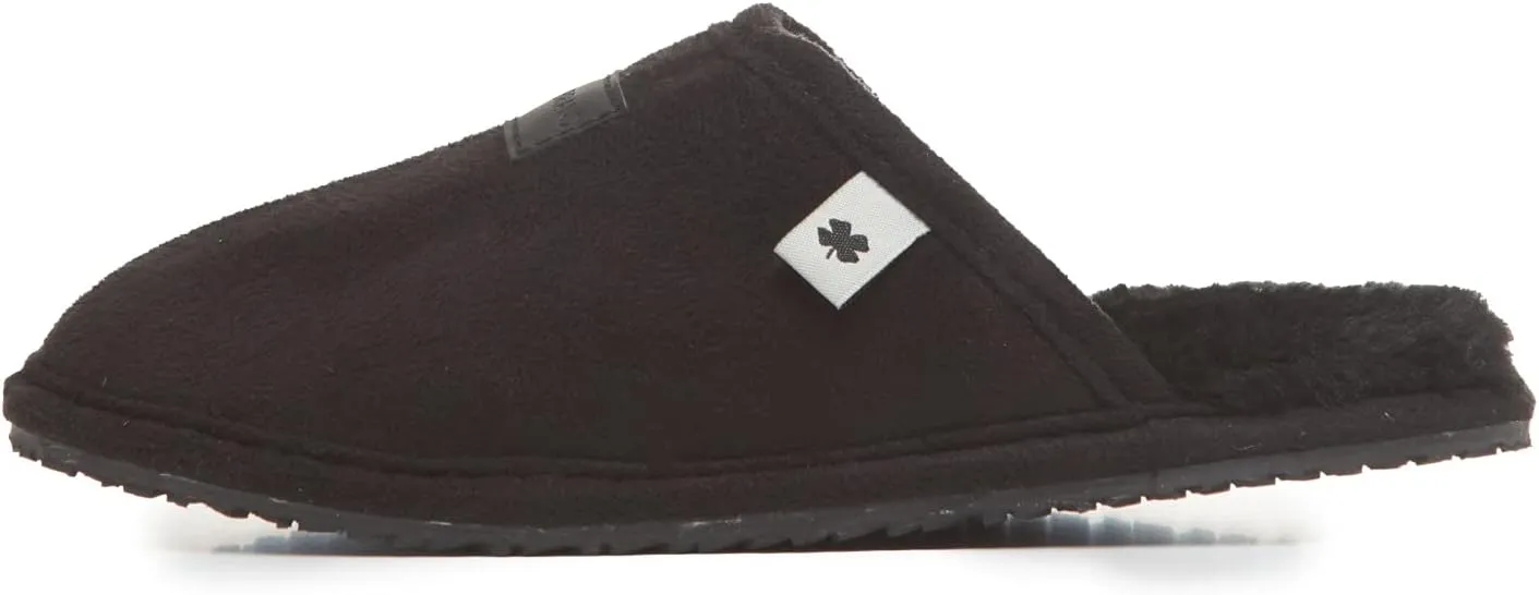 Lucky Brand Boy's Micro-Suede Scuff Slippers, Kids House Shoes with Plush Lining