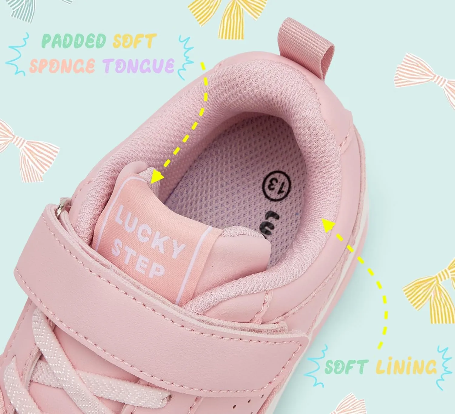 LUCKY STEP Kid's Slip On Sneaker Comfort Casual Running Tennis School Low Top Sneaker Strap Athletic Walking Shoes for Children/Boys/Girls