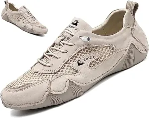 Lymphvity Classic ltalian Handmade Suede Sneakers for Womens,Outdoor Non Slip Low Top Breathable Chukka Boots Sports Beck Walking Casual Shoes