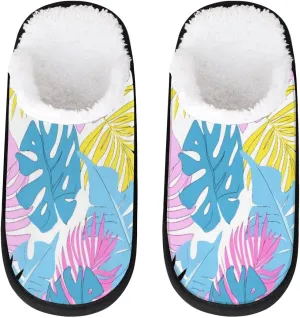 Maple Leaves Rustic Slippers for Women Soft Non-Slip Indoor Slippers Home Slippers