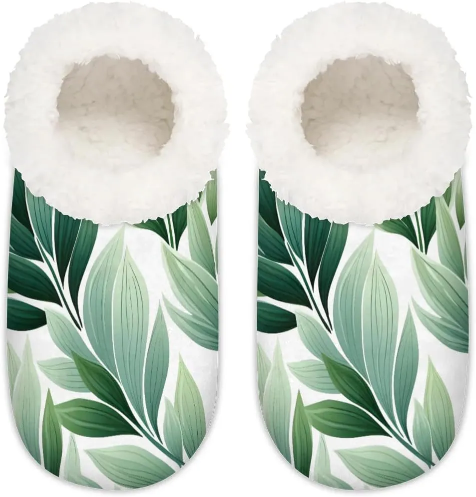 Maple Leaves Rustic Soft Home Slippers for Women Lightweight Men's House Shoes Women's Slippers