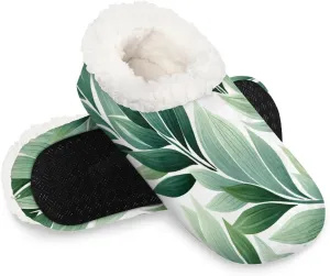 Maple Leaves Rustic Soft Home Slippers for Women Lightweight Men's House Shoes Women's Slippers