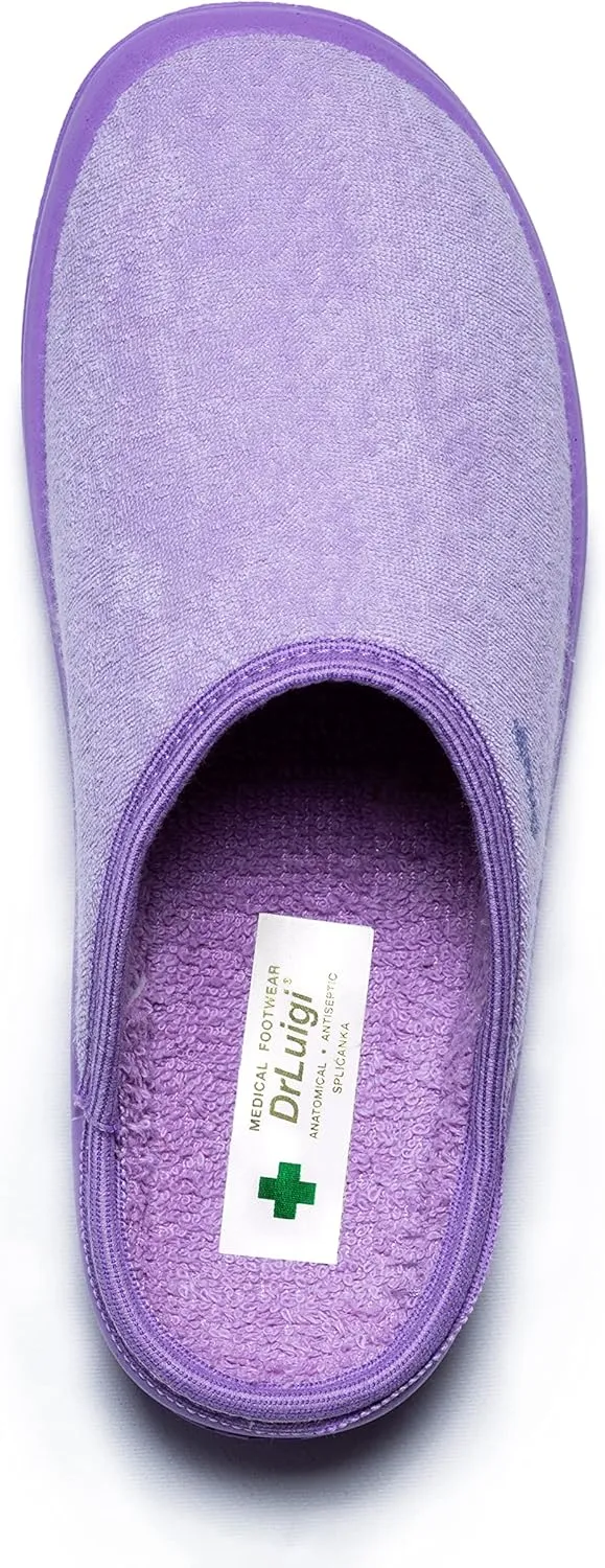 Medical Slippers for Women - Memory Foam Shoes Indoor Outdoor Italian Cotton - Made in EU - Relieves Pressure, Improves Peripheral Blood Circulation