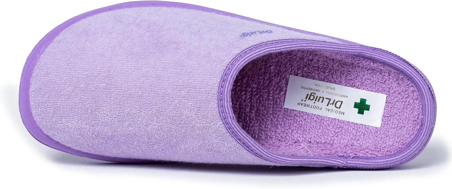 Medical Slippers for Women - Memory Foam Shoes Indoor Outdoor Italian Cotton - Made in EU - Relieves Pressure, Improves Peripheral Blood Circulation