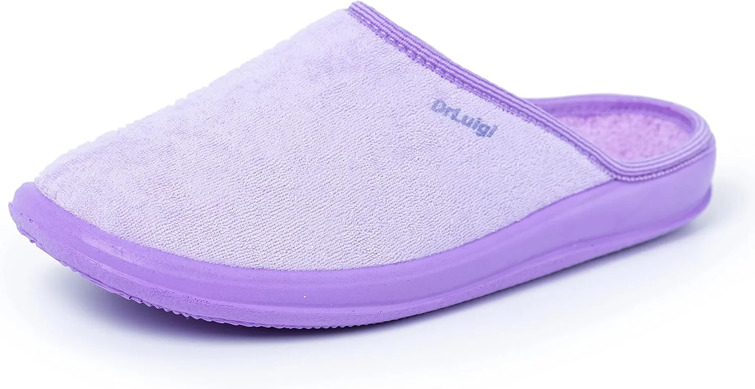 Medical Slippers for Women - Memory Foam Shoes Indoor Outdoor Italian Cotton - Made in EU - Relieves Pressure, Improves Peripheral Blood Circulation